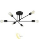 Liustra LED E27 Eliot 70 cm x6 juoda