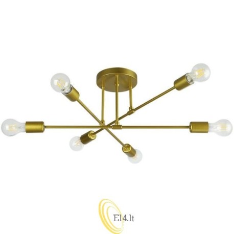 LED sietynas E27 Eliot 70 cm x6 auksinis