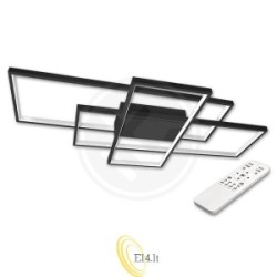LED liustra Galaxis Hydra 90x50x8 cm 126W juoda