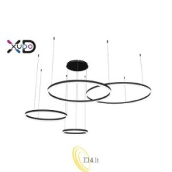 LED sietynas Mundo 40/60/80/100 cm, 119 W, juodas, 3CCT