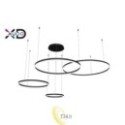 LED sietynas Mundo 40/60/80/100 cm, 119 W, juodas, 3CCT