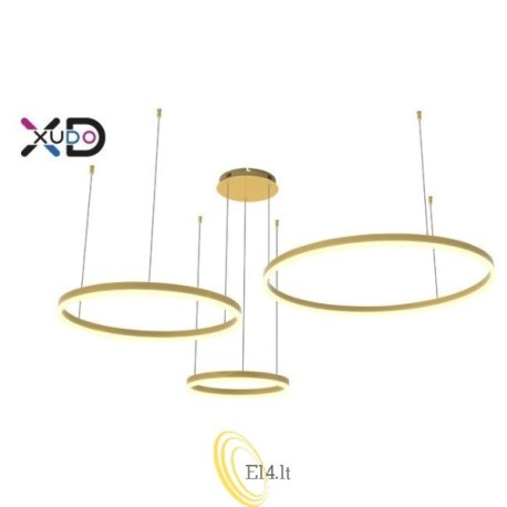 LED sietynas Mundo 40/60/80 cm, 72 W, auksinis, 3CCT, su nuotolinio valdymo pultu