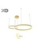 LED sietynas Mundo 40/60 cm, 36 W, auksinis, 3CCT, su nuotolinio valdymo pultu