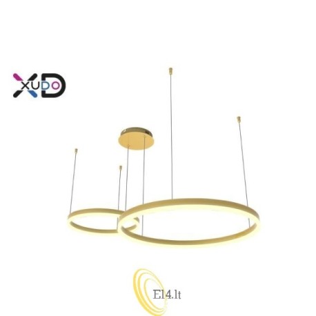 LED sietynas Mundo 40/60 cm, 36 W, auksinis, 3CCT, su nuotolinio valdymo pultu