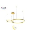 LED sietynas Mundo 40/60 cm, 36 W, auksinis, 3CCT, su nuotolinio valdymo pultu