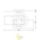 LED sietynas Galaxis Vela 83x36x8 cm 90W juodas