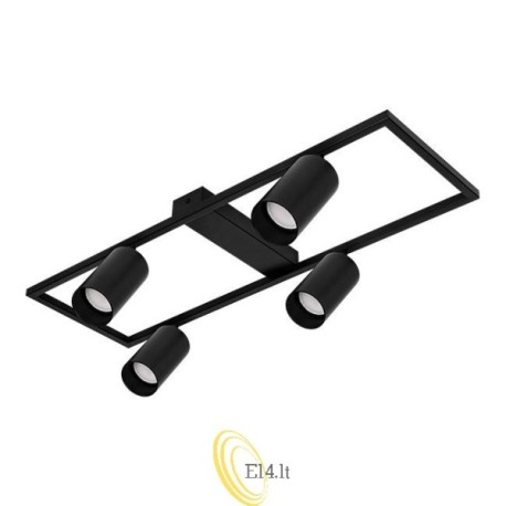 LED liustra GU10 Bumo x4 juoda