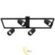LED liustra GU10 Bumo x4 juoda