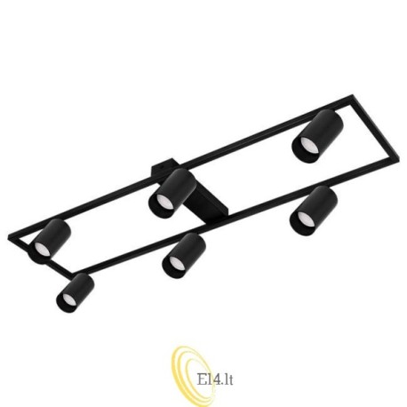 LED liustra GU10 Bumo x6 juoda