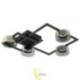 Liustra LED GX53 Glossy x4 juoda dūminė