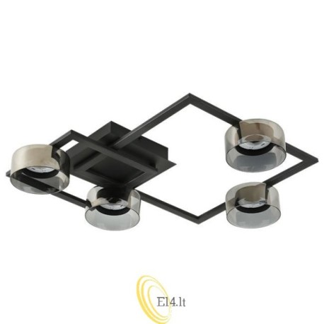 Liustra LED GX53 Glossy x4 juoda dūminė