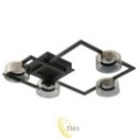 Liustra LED GX53 Glossy x4 juoda dūminė
