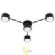 LED sietynas GX53 Guliver x4 85 mm juodas