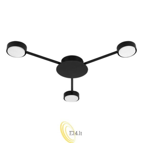 LED sietynas GX53 Zibo x3 juodas