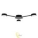 LED sietynas GX53 Zibo x3 juodas