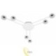 Liustra LED GX53 Zibo x6 balta