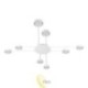 LED liustra GX53 Zibo x8 balta