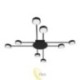 LED liustra GX53 Zibo x8 juoda
