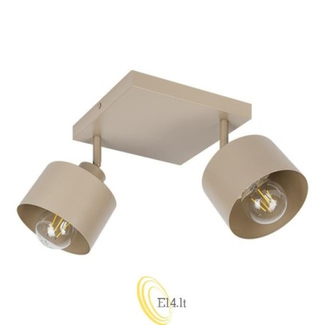 Sieninė lempa E27 LED Elza pasukama x2 smėlio spalvos