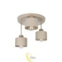 Sieninis šviestuvas E27 LED Elza x3 smėlio spalvos apvalus