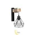 Sieninė lempa E27 LED Otto kabanti x1 juoda WD