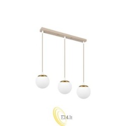 Pakabinamas šviestuvas E27 Bali-12 50cm x3-1 smėlio+zlotinis