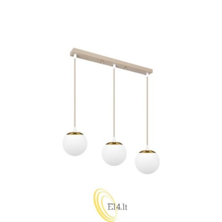 Pakabinamas šviestuvas E27 Bali-12 50cm x3-1 smėlio+zlotinis
