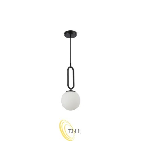 Pakabinamas šviestuvas E27 Bali-15 15 cm dekoras x1 juodas