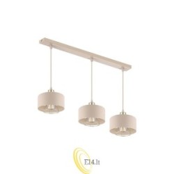 Pakabinamas šviestuvas E27 Nilo x3 20cm smėlinis+auksinis