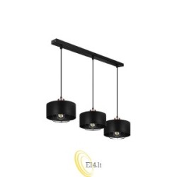 Pakabinamas šviestuvas E27 Nilo x3 20cm juodas+vario