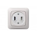 HDMI ir USB lizdas