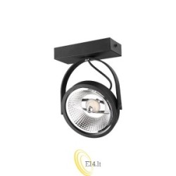 Sieninė lempa AR111 LED Leon pasukama x1 juoda.