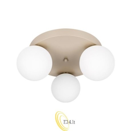 Sieninė lempa E27 LED Bali-12 29 cm x3-1 smėlio + auksinė