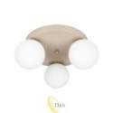 Sieninė lempa E27 LED Bali-12 29 cm x3-1 smėlio + auksinė