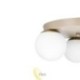 Sieninė lempa E27 LED Bali-12 29 cm x3-1 smėlio + auksinė