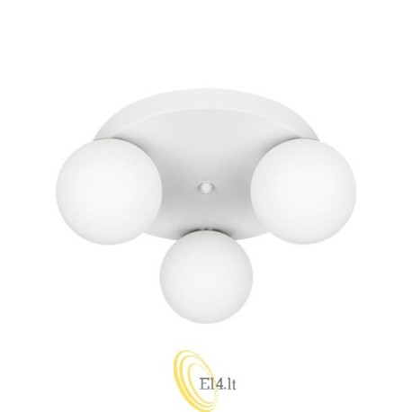 Sieninė lempa E27 LED Bali-12 29 cm x3-1 balta+auksinė