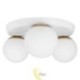 Sieninė lempa E27 LED Bali-12 29 cm x3-1 balta+auksinė