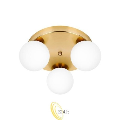 Sieninė lempa E27 LED Bali-12 29cm x3-1 auksinė