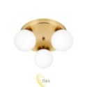 Sieninė lempa E27 LED Bali-12 29cm x3-1 auksinė