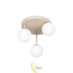 Sieninė lempa E27 LED Bali-12 29 cm x3-2 smėlio spalvos + auksinė