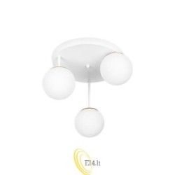 Sieninė lempa E27 LED Bali-12 29 cm x3-2 balta+auksinė