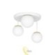Sieninė lempa E27 LED Bali-12 29 cm x3-2 balta+auksinė