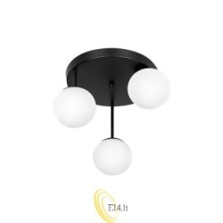 Sieninė lempa E27 LED Bali-12 29cm x3-2 juoda