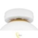Sieninis šviestuvas E27 LED Bali-15 15 cm x1 baltas+auksinis