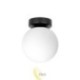 Sieninė lempa E27 LED Bali-15 15 cm x1 juoda