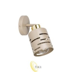 Sieninė lempa E27 LED Elen pasukama x1 smėlio + auksinė