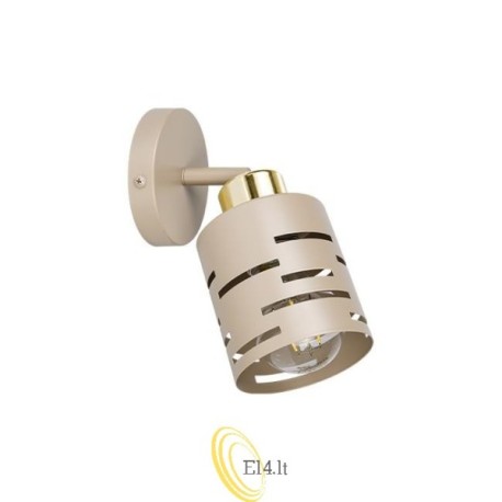 Sieninė lempa E27 LED Elen pasukama x1 smėlio + auksinė