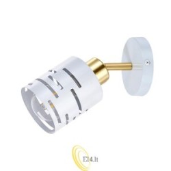 Sieninis šviestuvas E27 LED Elen judinamas x1 baltas+auksinis