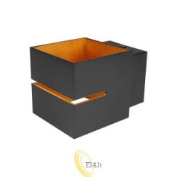 Vidinis LED sieninis šviestuvas G9 IP20 Costa Gold juodas