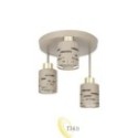 Sieninė lempa E27 LED Elen x3 smėlio+zelta apvali